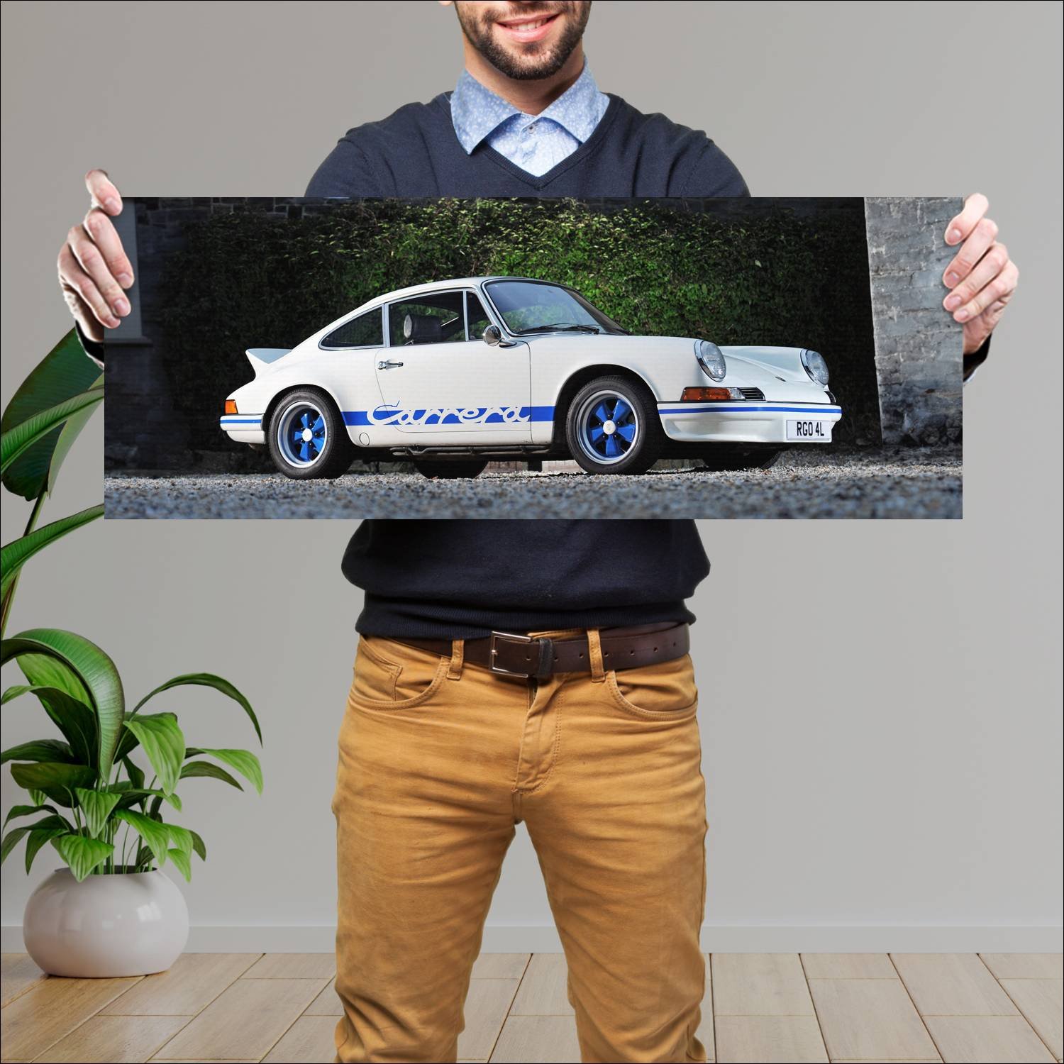 Cuadro grande 30x80cm 1972 porsche 911 carrera rs 78 Porsche