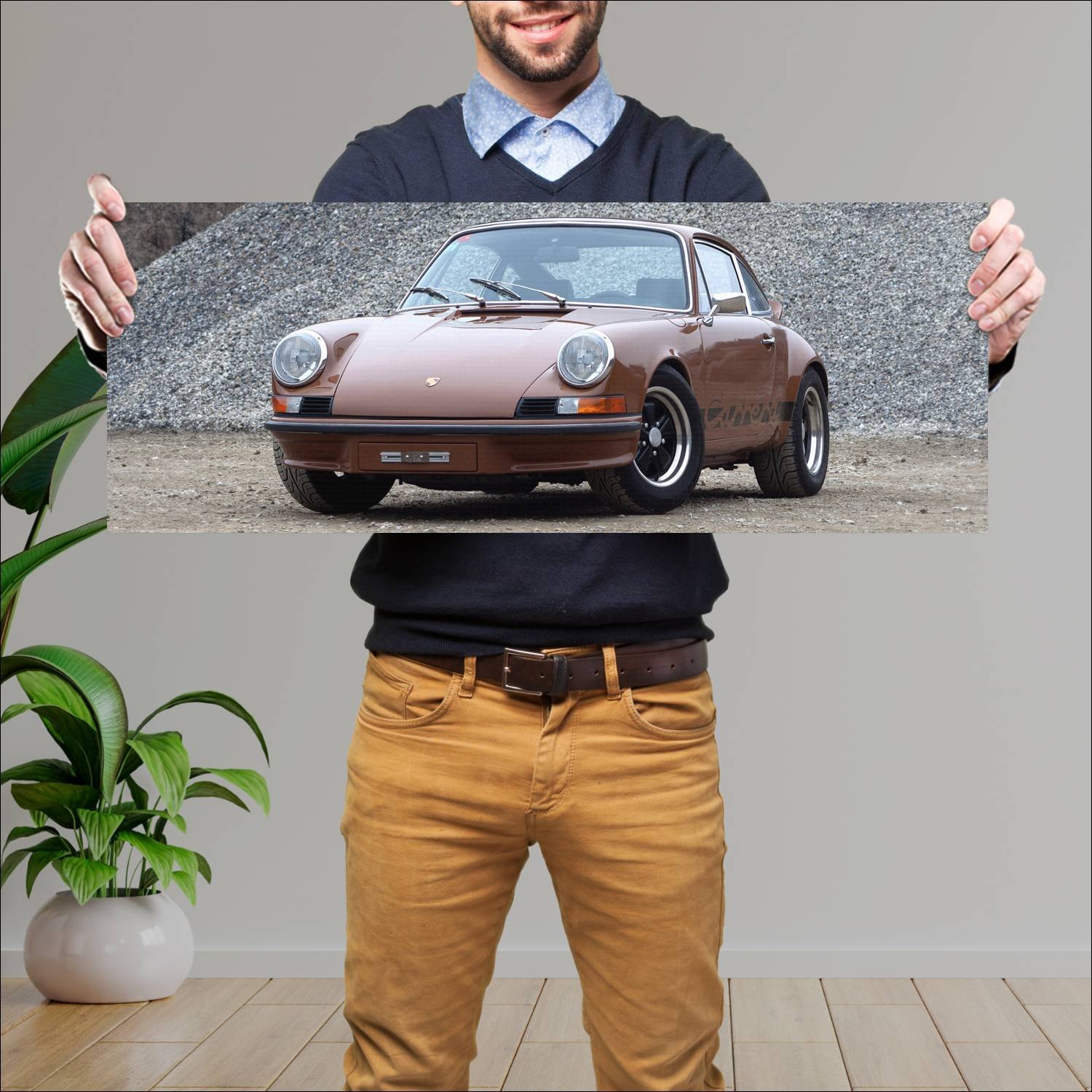 Cuadro grande 30x80cm 1972 porsche 911 carrera rs 80 Porsche