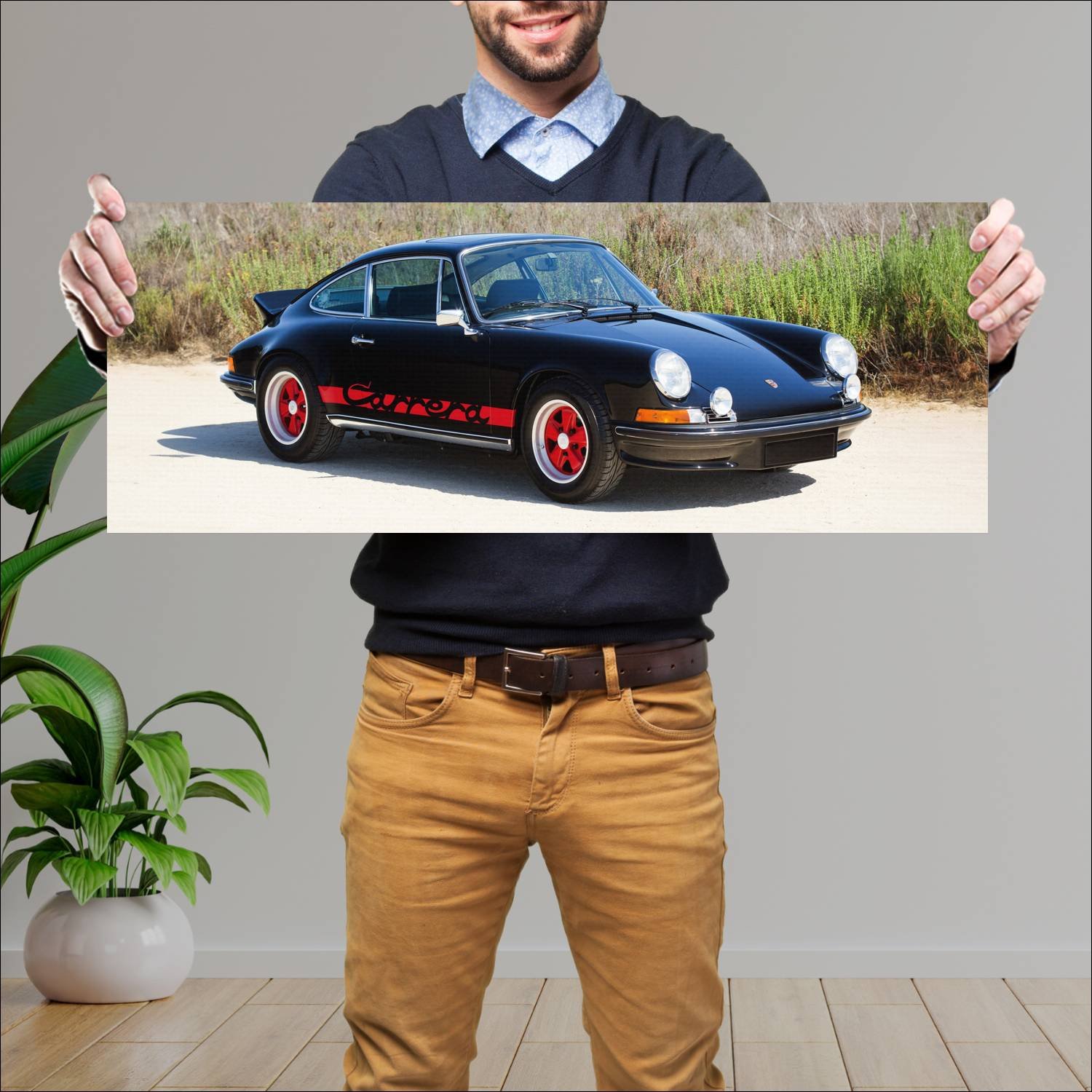 Cuadro grande 30x80cm 1972 porsche 911 carrera rs 81 Porsche