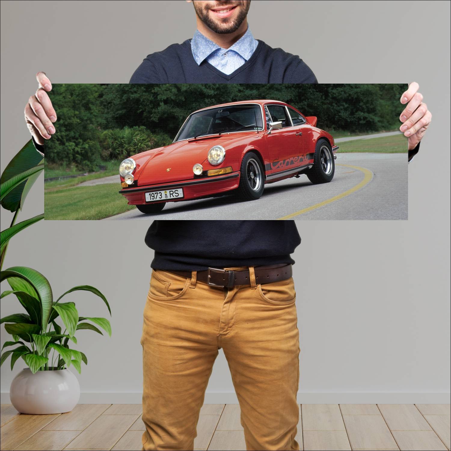 Cuadro grande 30x80cm 1972 porsche 911 carrera rs 83 Porsche