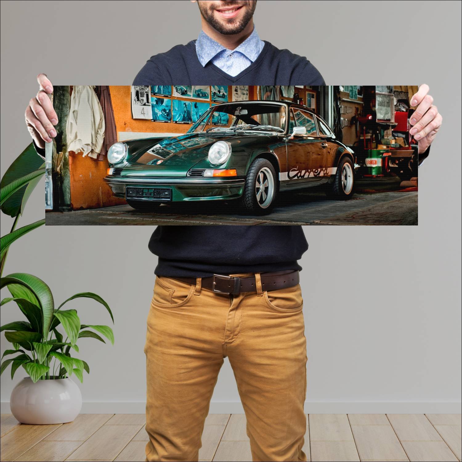 Cuadro grande 30x80cm 1972 porsche 911 carrera rsh 84 Porsche