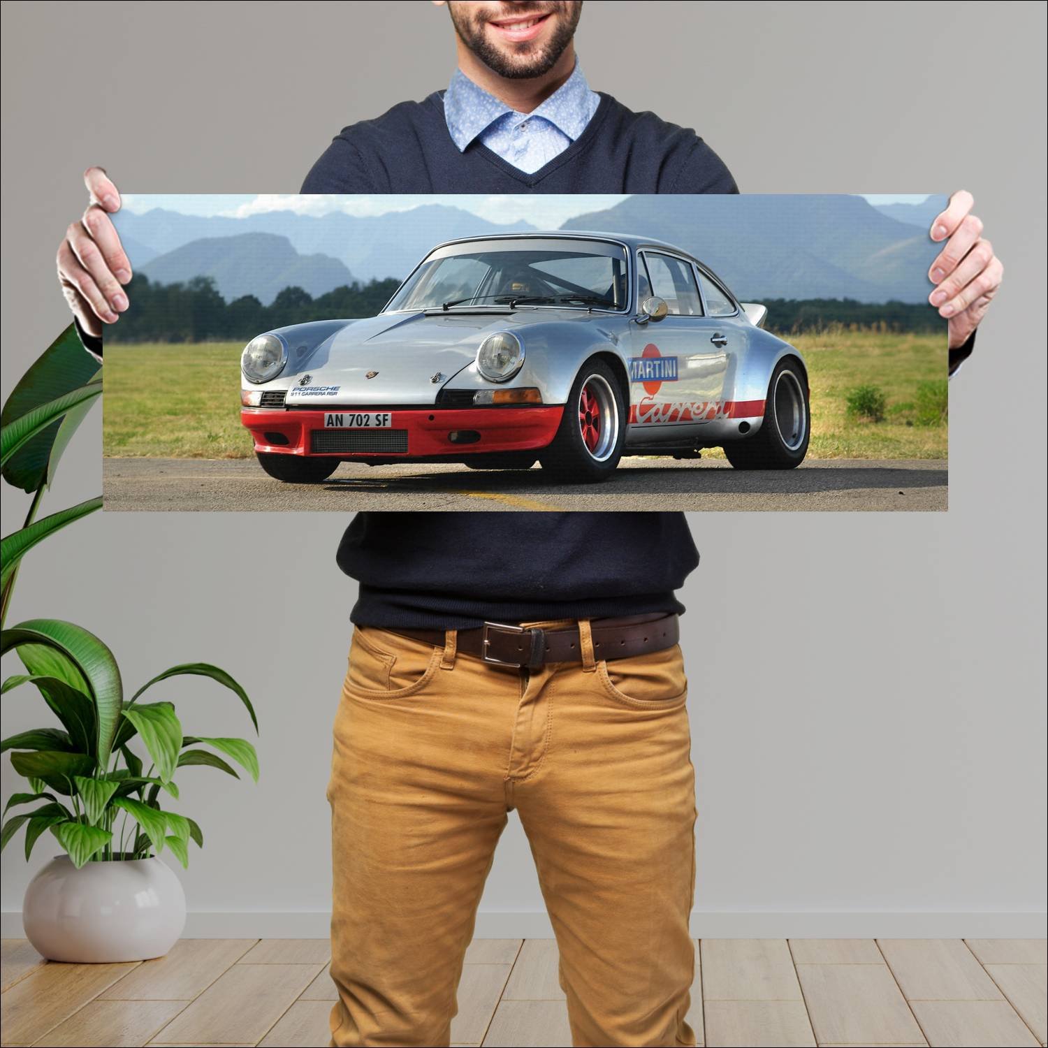 Cuadro grande 30x80cm 1972 porsche 911 carrera rsr 86 Porsche