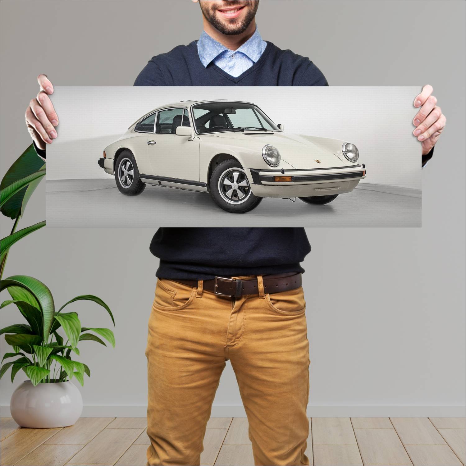 Cuadro grande 30x80cm 1973 porsche 911 uk auto 95 Porsche