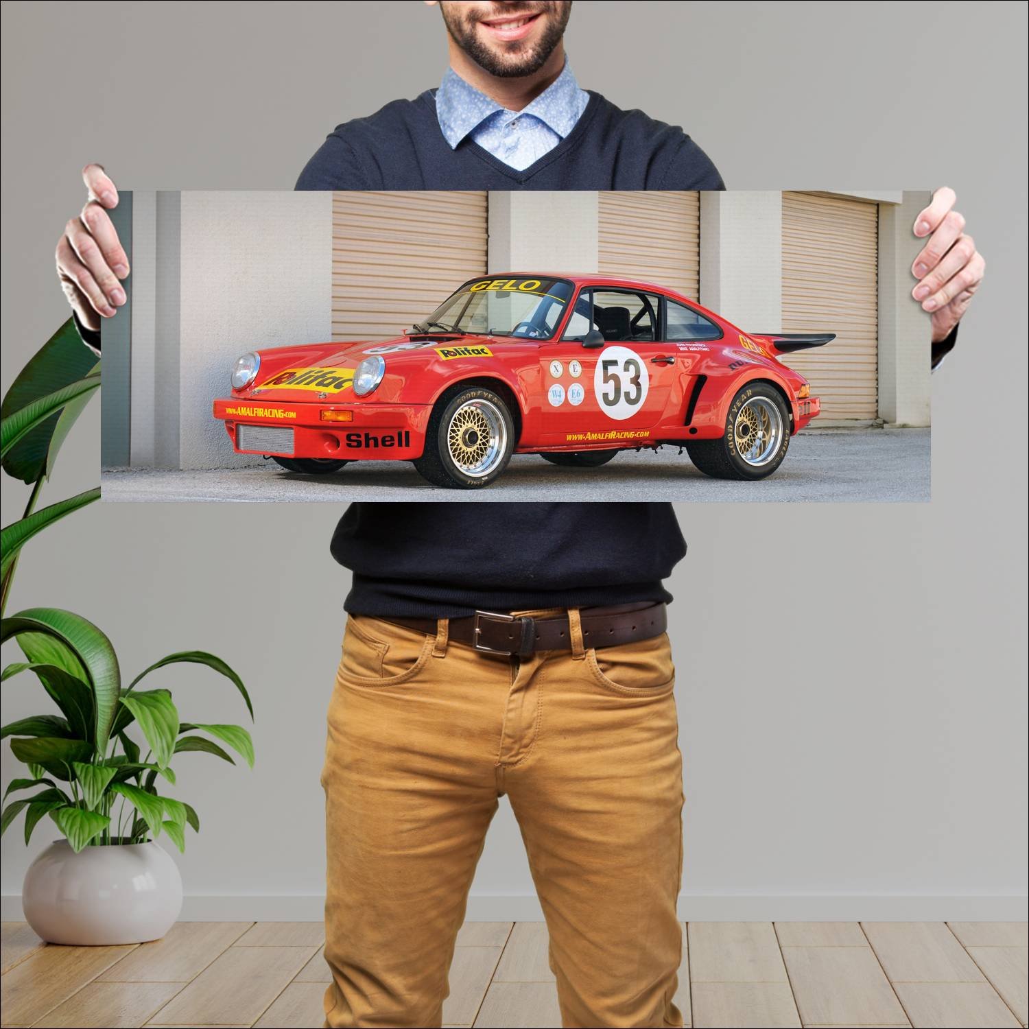 Cuadro grande 30x80cm 1974 porsche 911 carrera rsr 100 Porsche