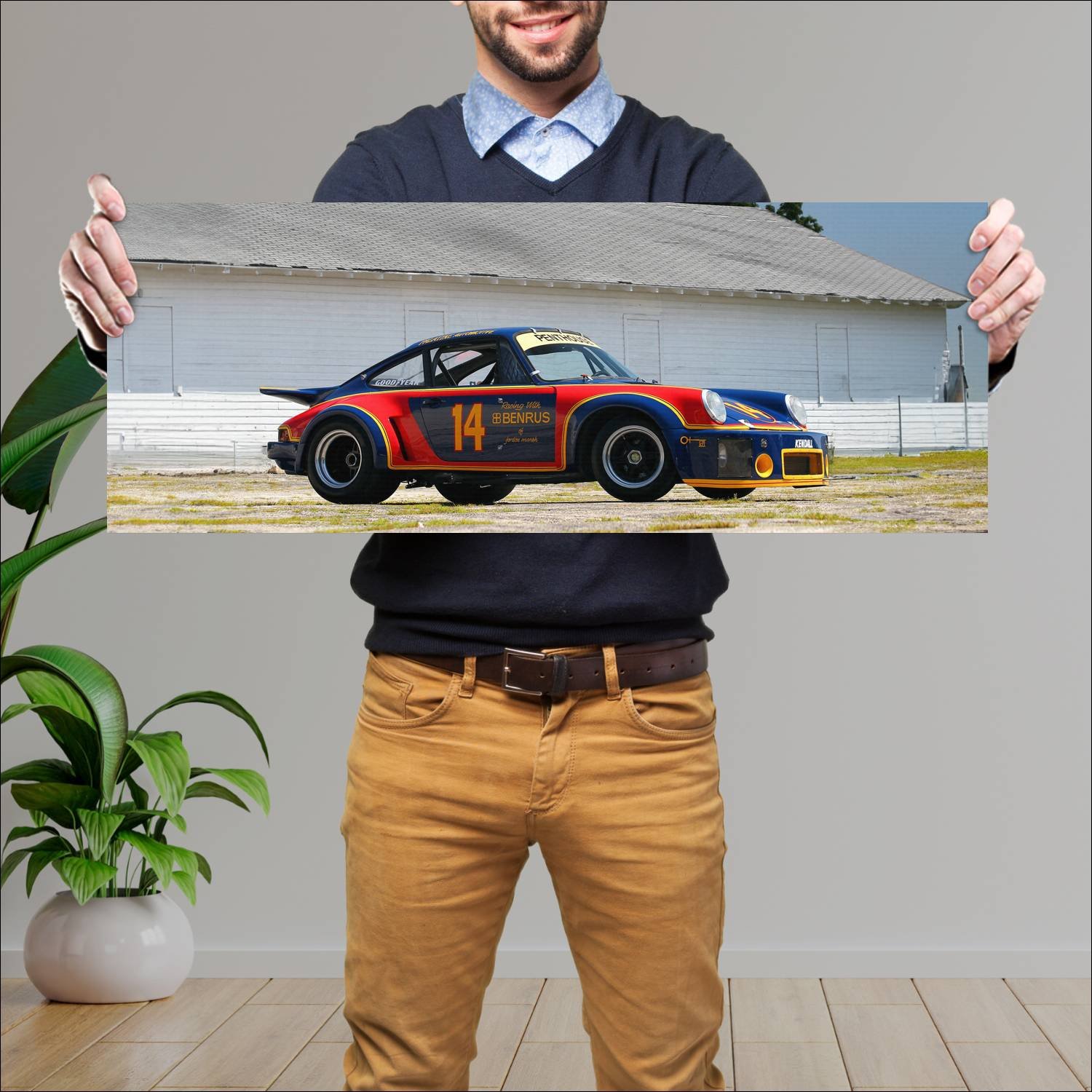 Cuadro grande 30x80cm 1974 porsche 911 carrera rsr 101 Porsche