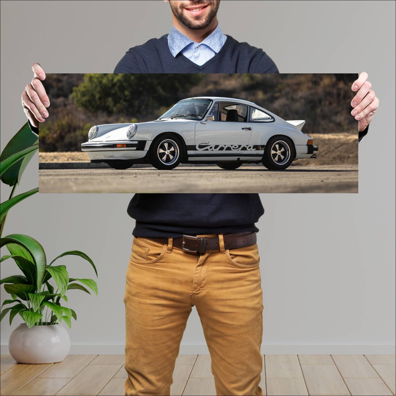 Cuadro grande 30x80cm 1974 porsche 911 carrera wit 104 Porsche