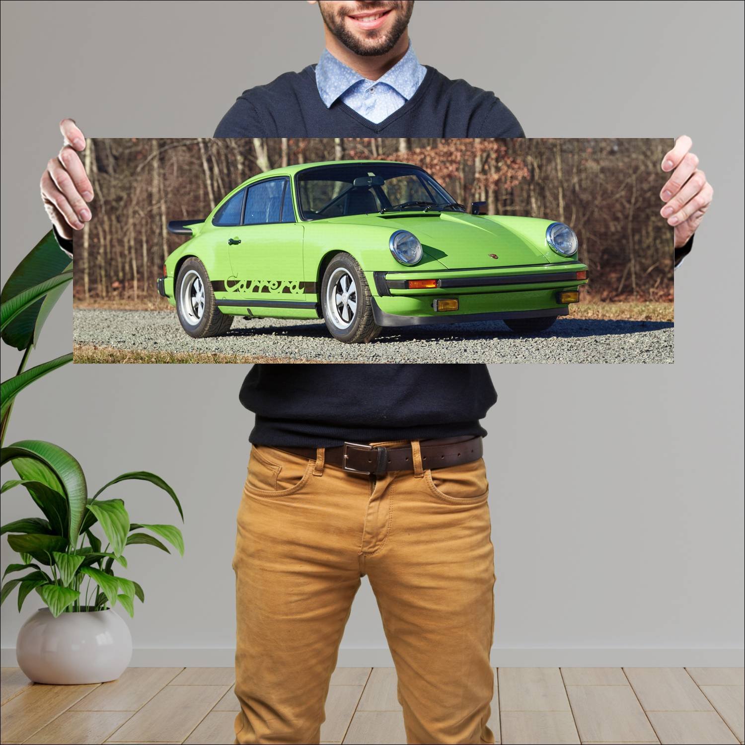 Cuadro grande 30x80cm 1974 porsche 911 carrera wit 106 Porsche
