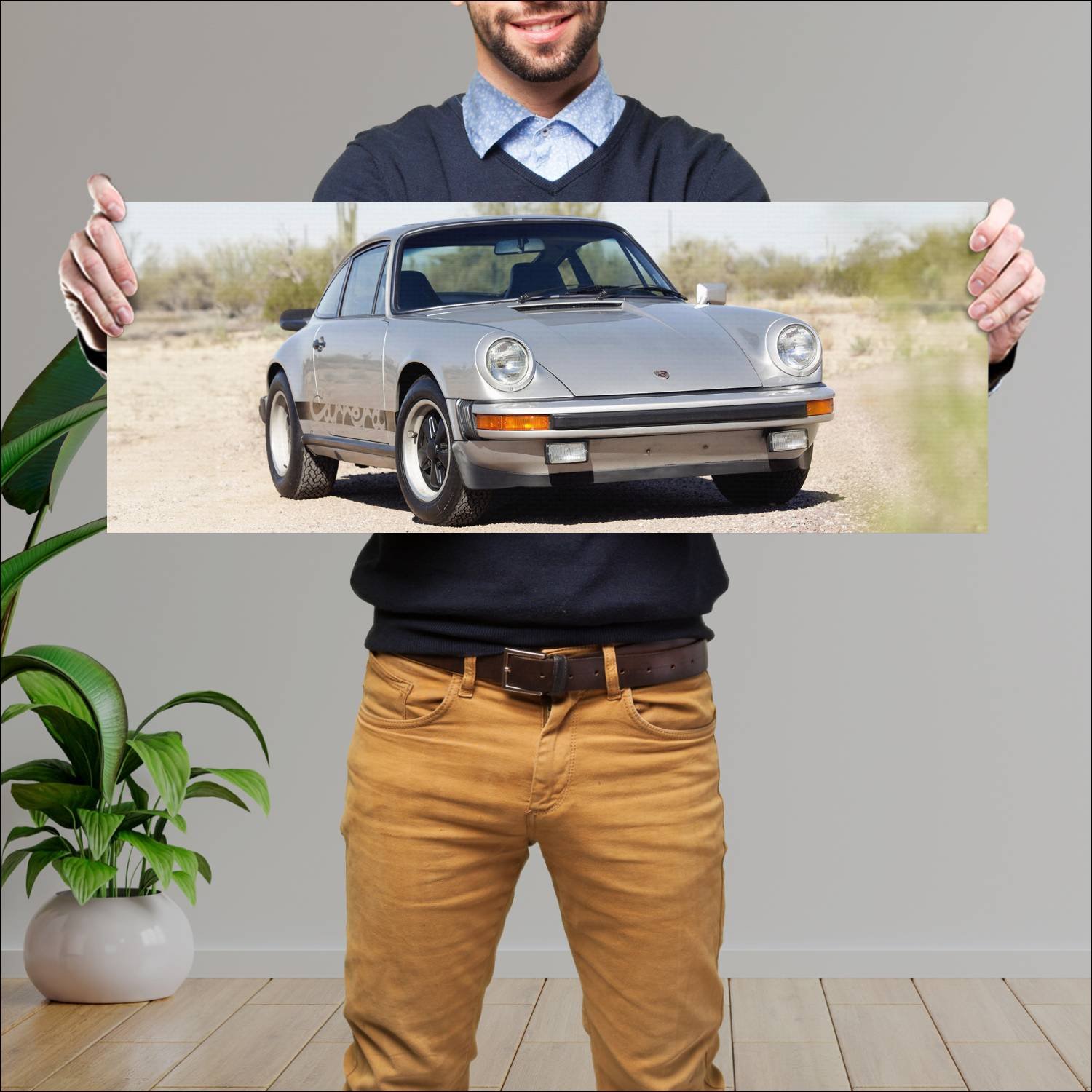 Cuadro grande 30x80cm 1975 porsche 911 carrera wit 111 Porsche