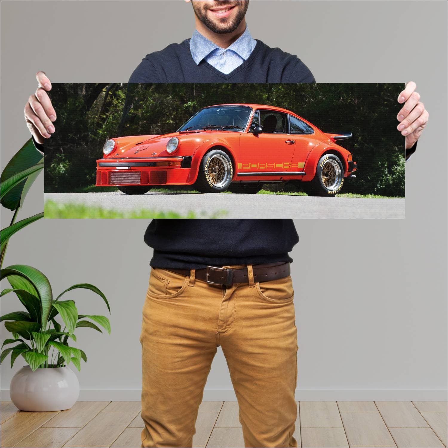 Cuadro grande 30x80cm 1976 porsche 934 turbo rsr 5 123 Porsche
