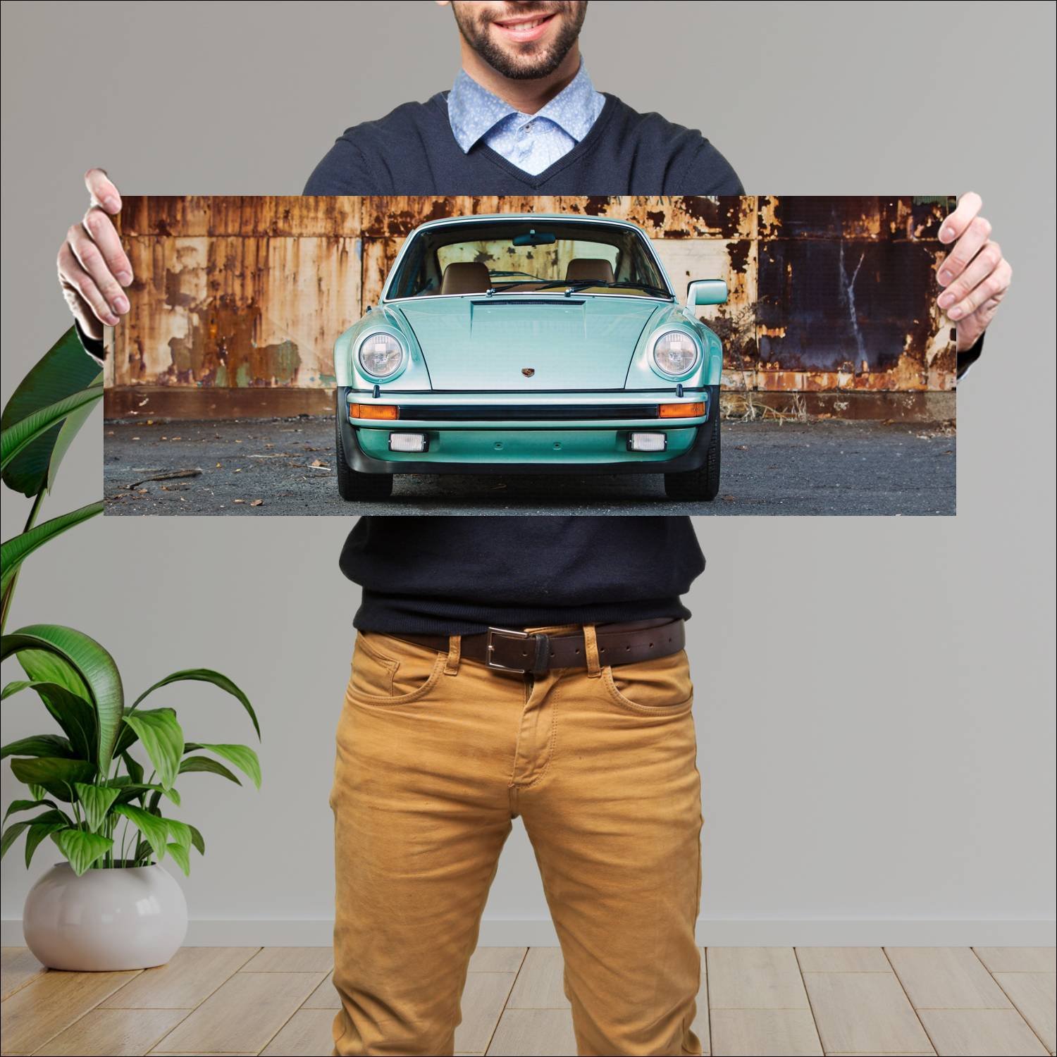 Cuadro grande 30x80cm 1976 porsche turbo carrera u 127 Porsche