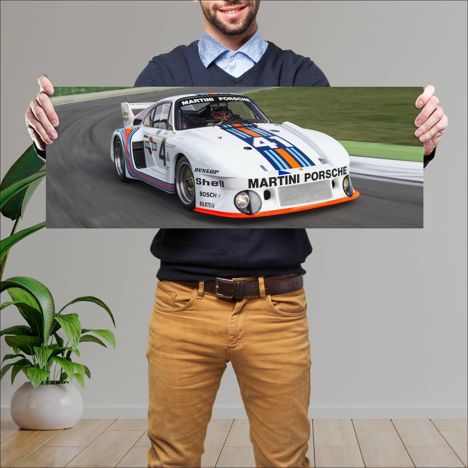 Cuadro grande 30x80cm 1977 porsche 935 77 works 50 134 Porsche