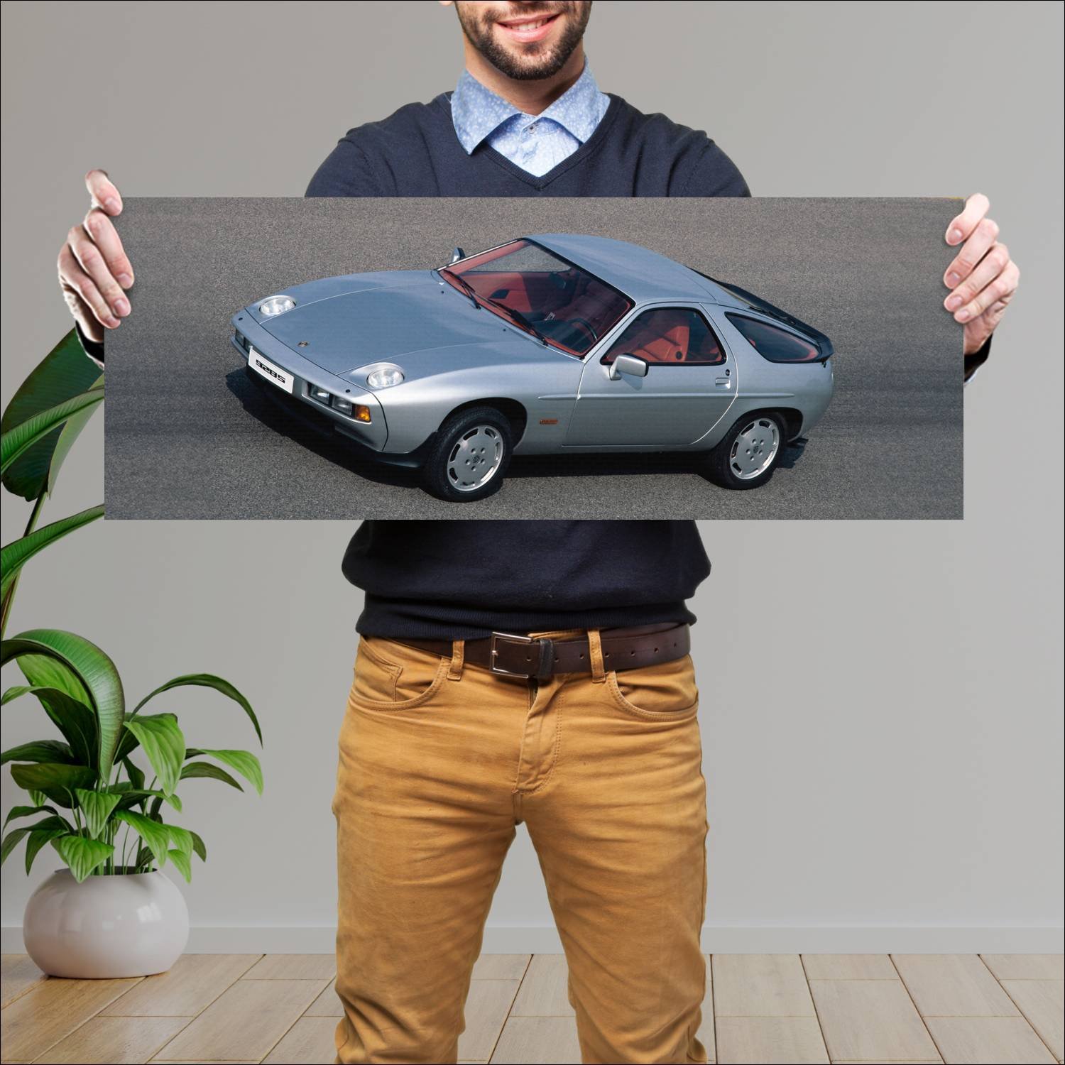 Cuadro grande 30x80cm 1980 porsche 928 s auto 141 Porsche