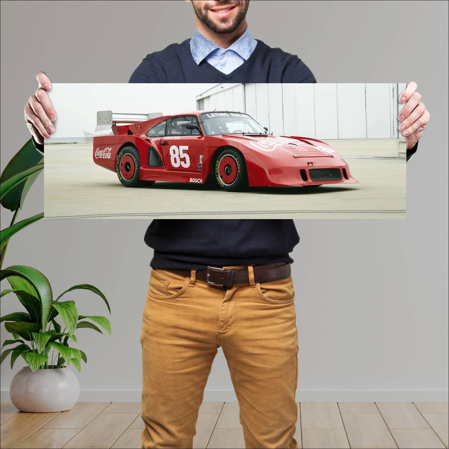 Cuadro grande 30x80cm 1980 porsche 935 imsa 0161r 142 Porsche