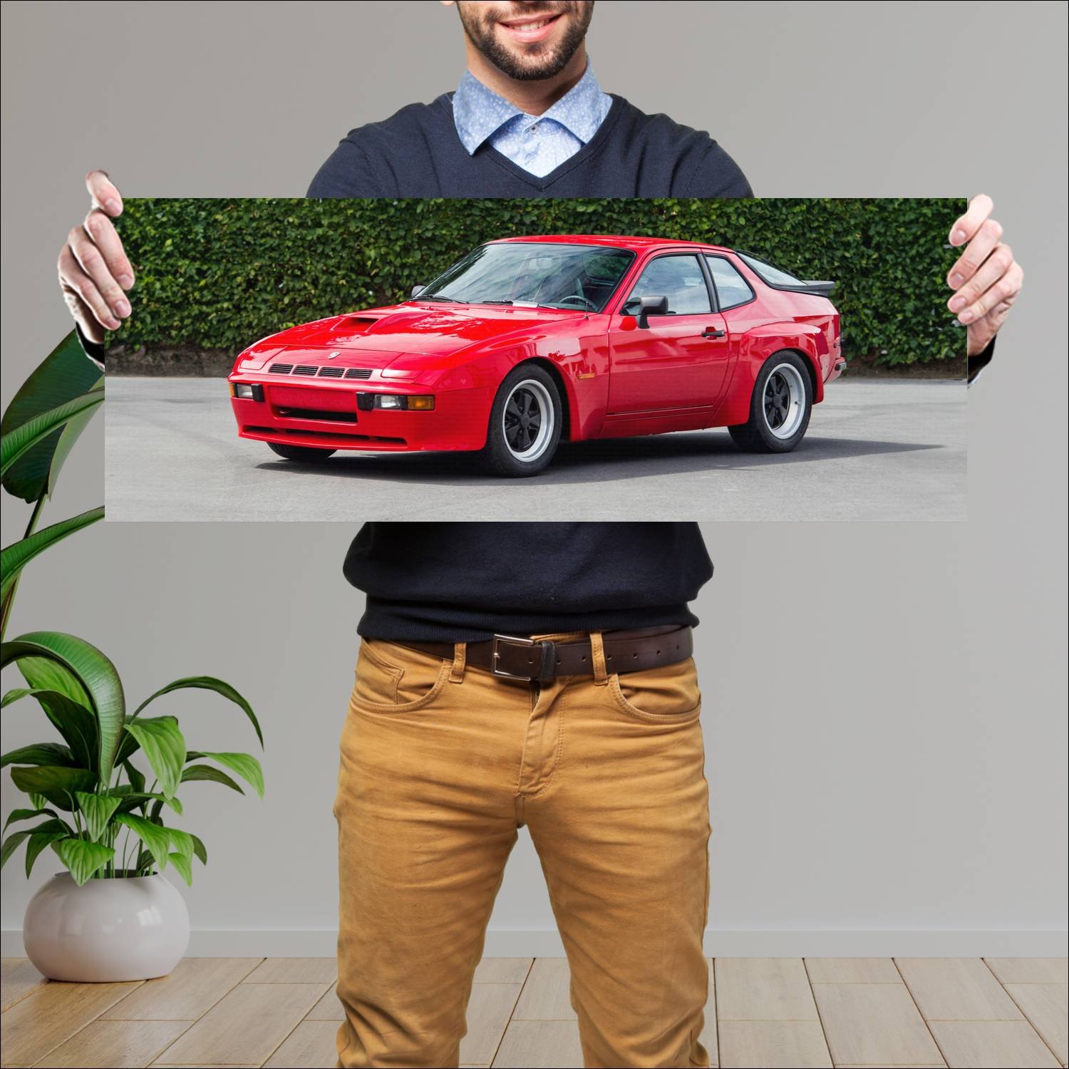 Cuadro grande 30x80cm 1981 porsche 924 carrera gt 144 Porsche