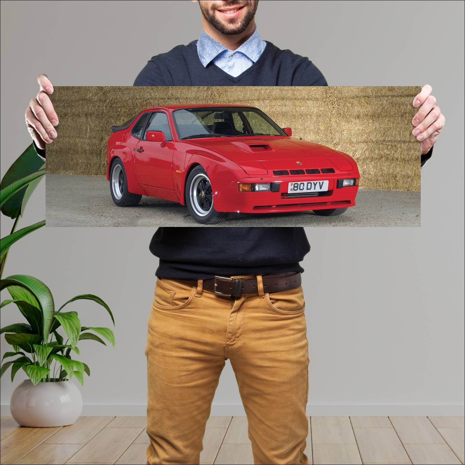 Cuadro grande 30x80cm 1981 porsche 924 carrera gt 146 Porsche