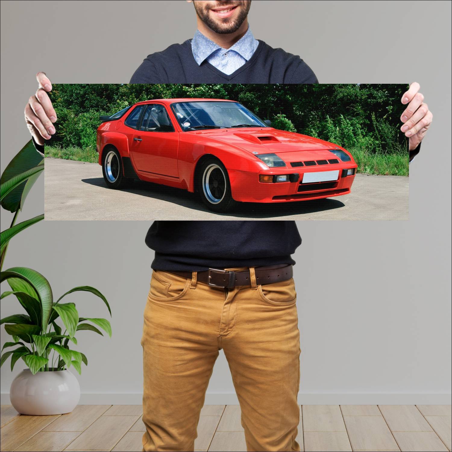 Cuadro grande 30x80cm 1981 porsche 924 carrera gts 147 Porsche