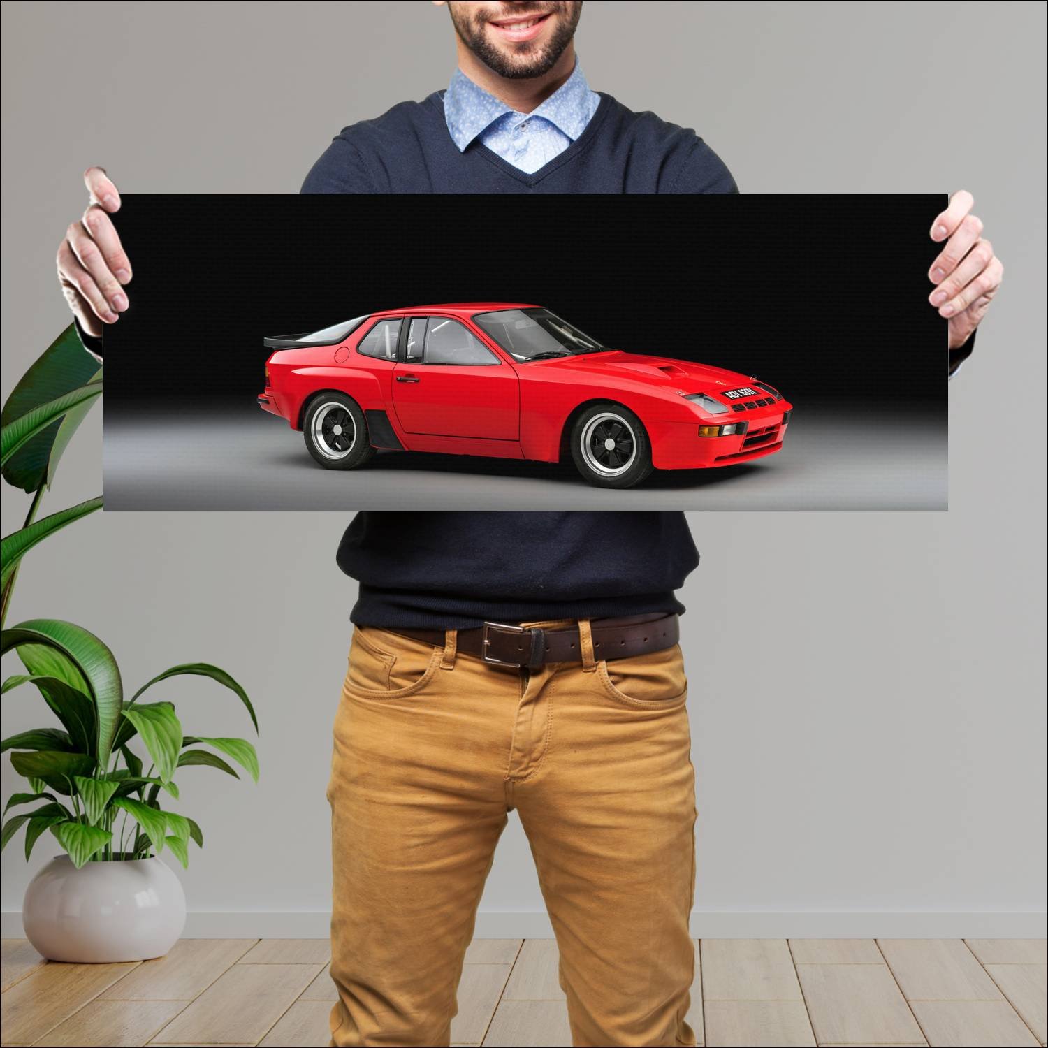 Cuadro grande 30x80cm 1981 porsche 924 carrera gts 148 Porsche