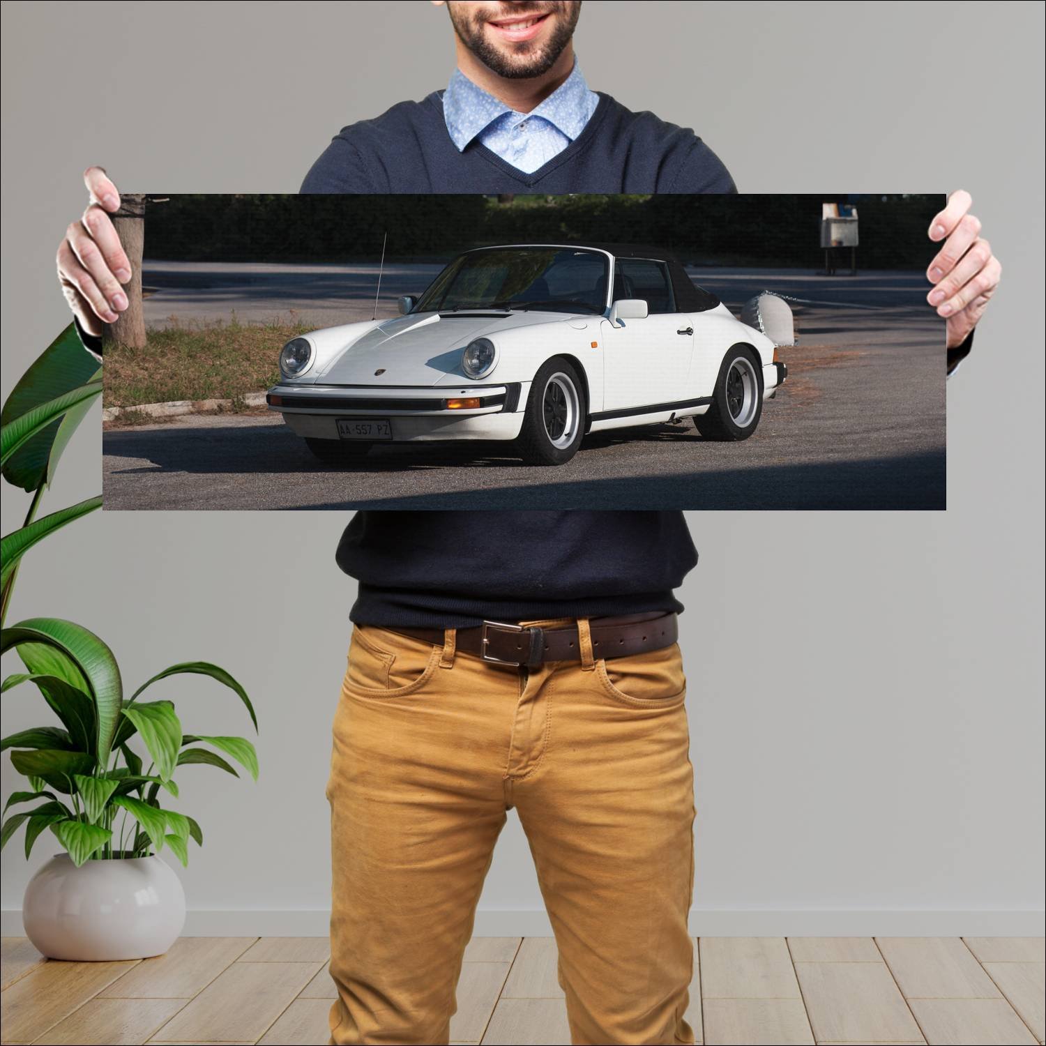 Cuadro grande 30x80cm 1982 porsche 911 sc cabriole 152 Porsche