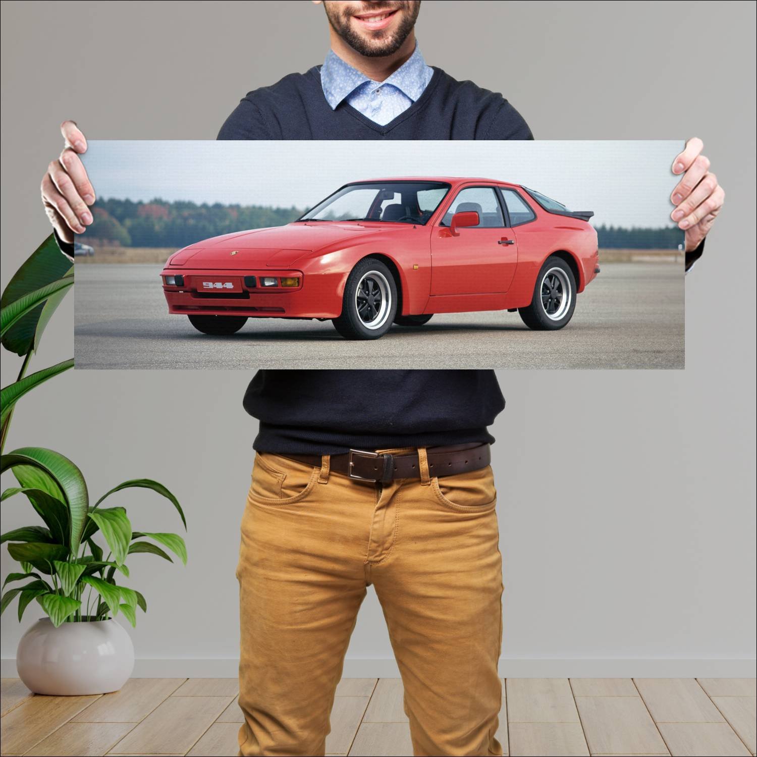 Cuadro grande 30x80cm 1982 porsche 944 auto 153 Porsche