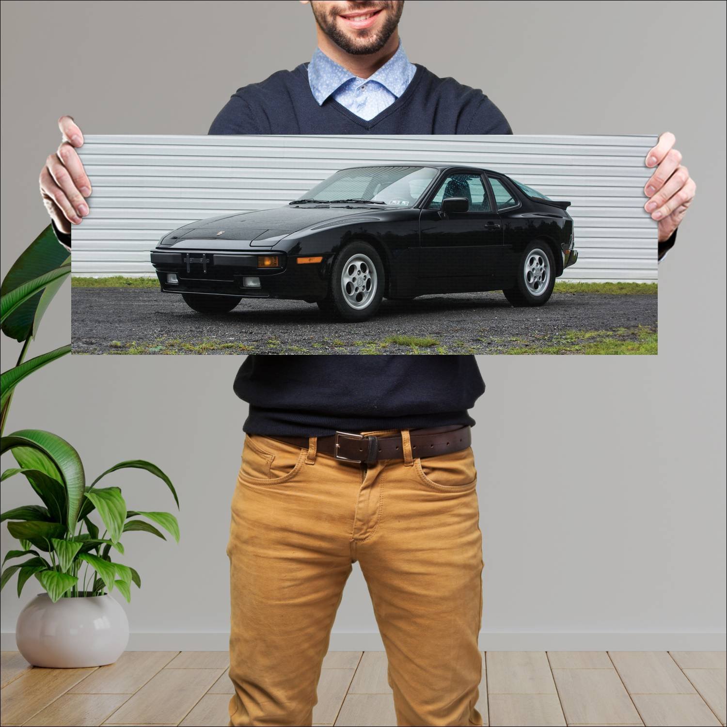 Cuadro grande 30x80cm 1982 porsche 944 us auto 154 Porsche
