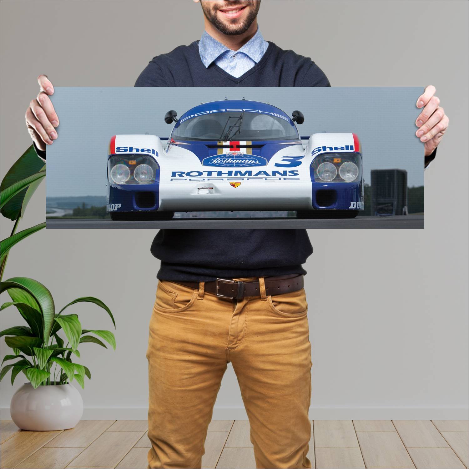 Cuadro grande 30x80cm 1982 porsche 956 004 auto 156 Porsche