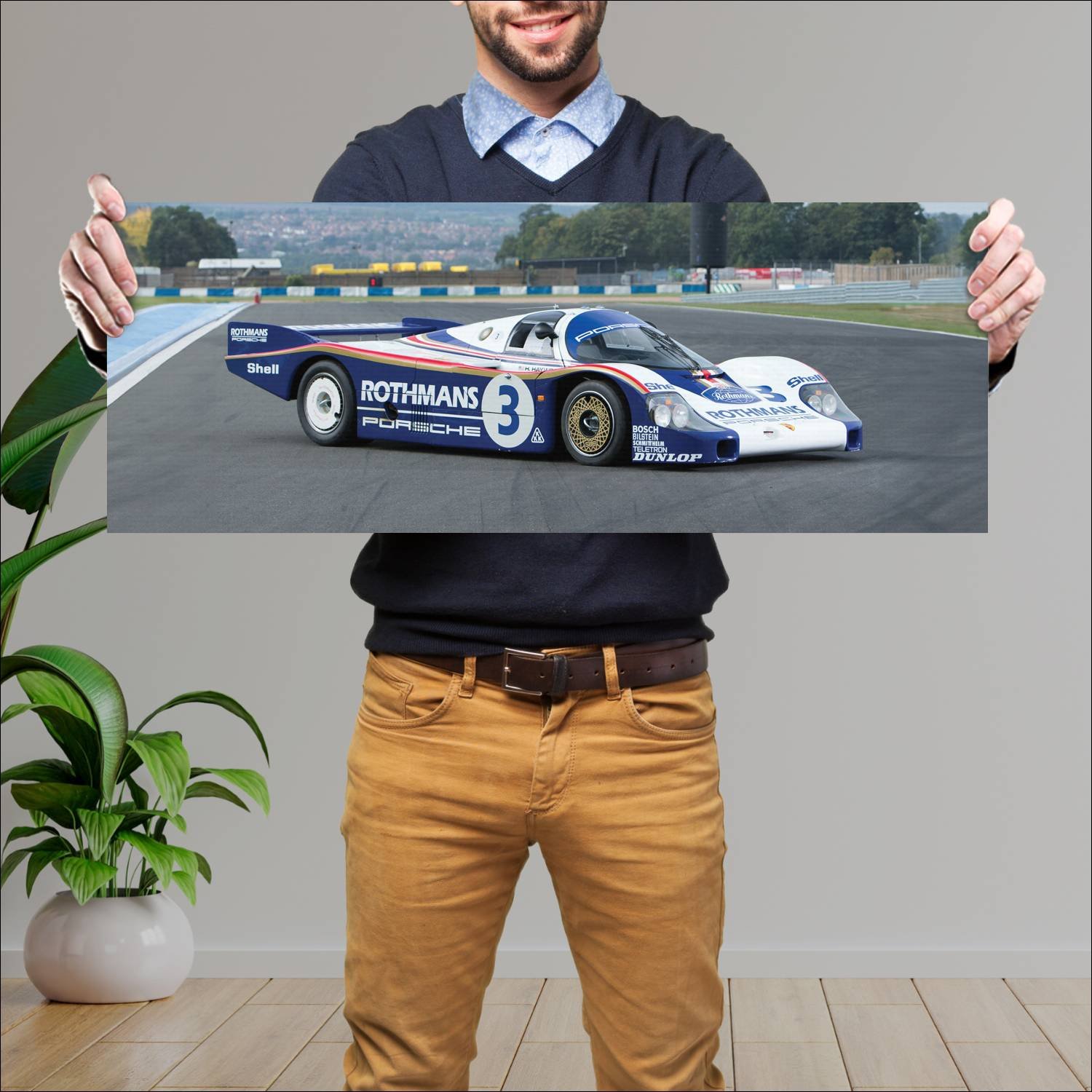 Cuadro grande 30x80cm 1982 porsche 956 004 auto 157 Porsche