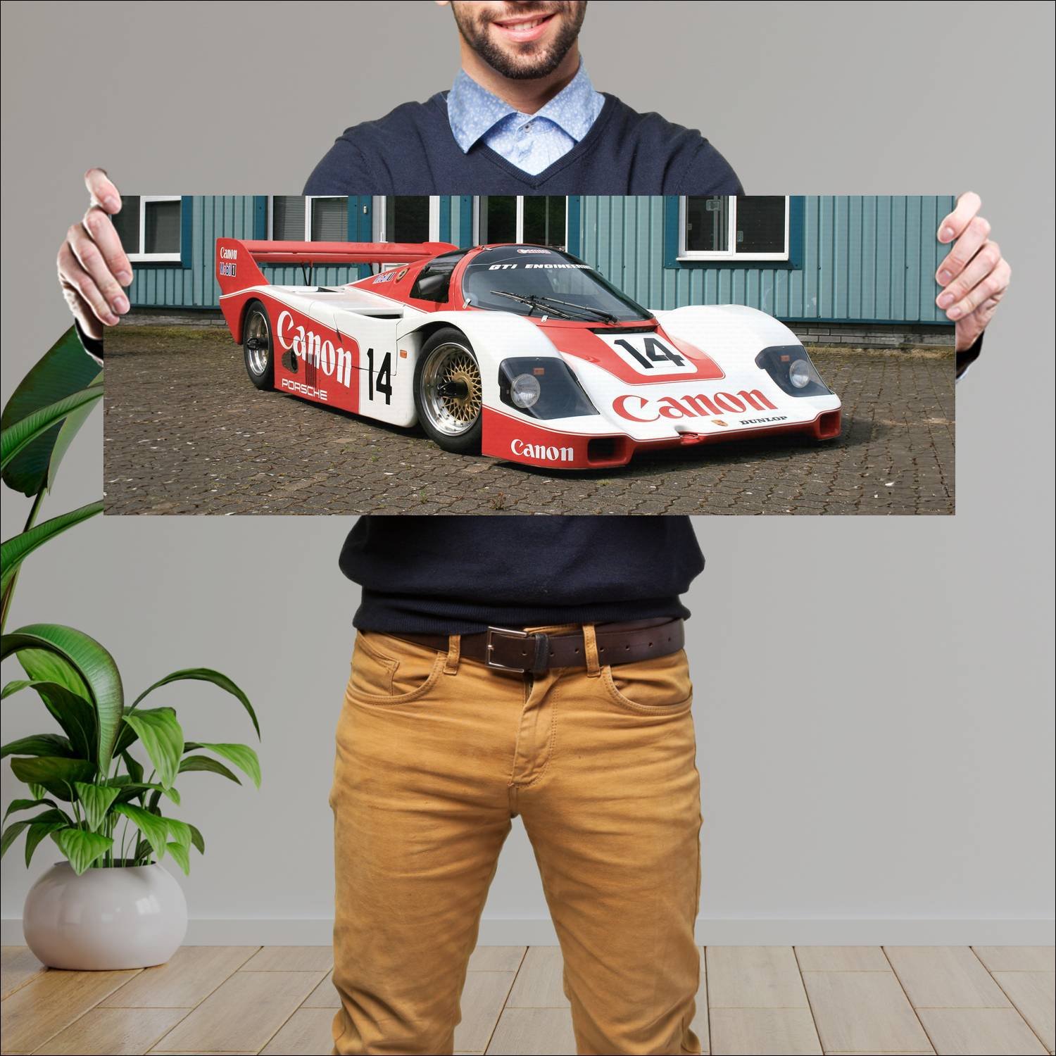Cuadro grande 30x80cm 1983 porsche 956 106 auto 159 Porsche