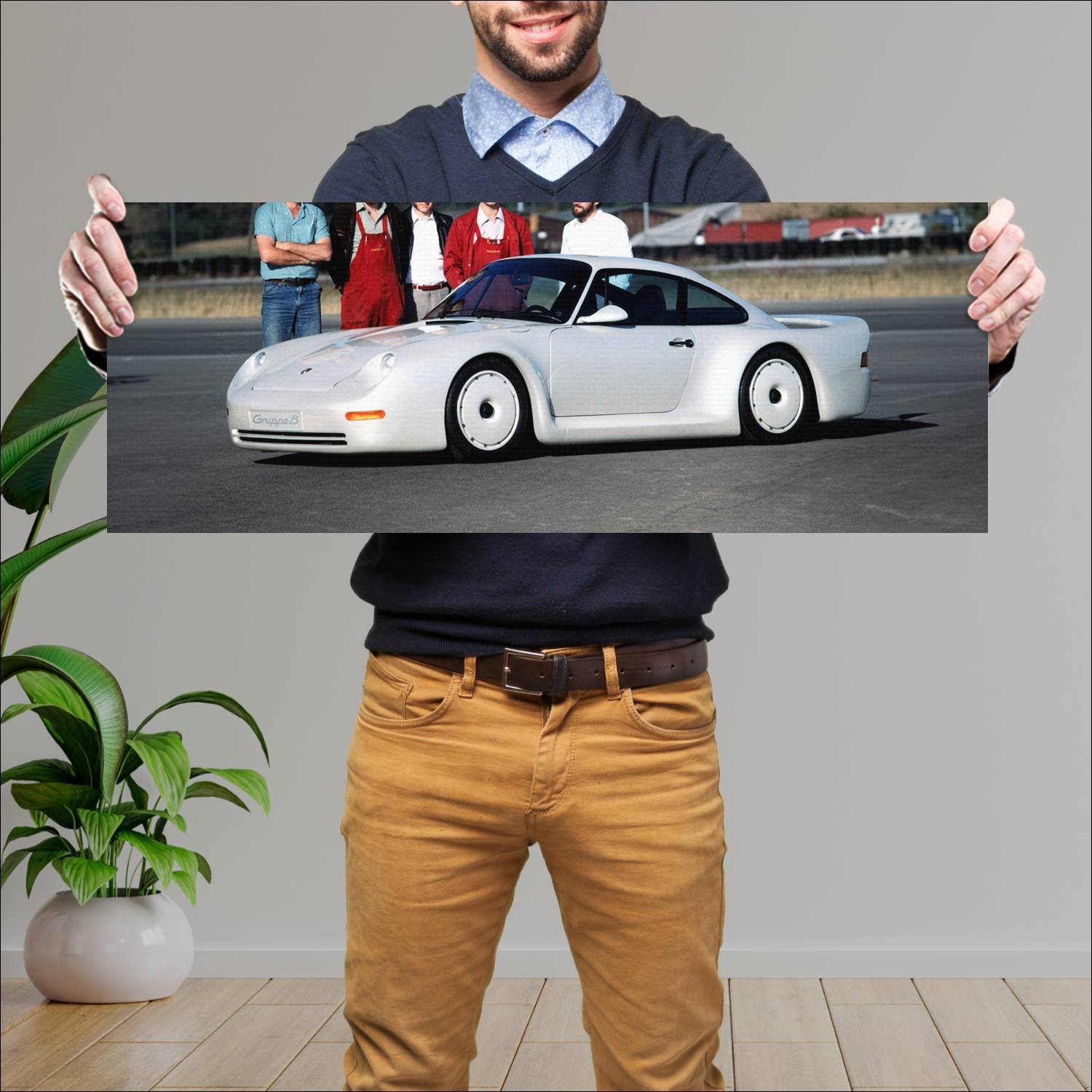Cuadro grande 30x80cm 1983 porsche 959 group b 502 160 Porsche