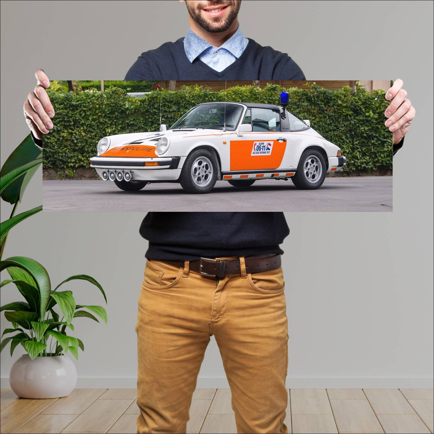Cuadro grande 30x80cm 1984 porsche 911 carrera tar 164 Porsche