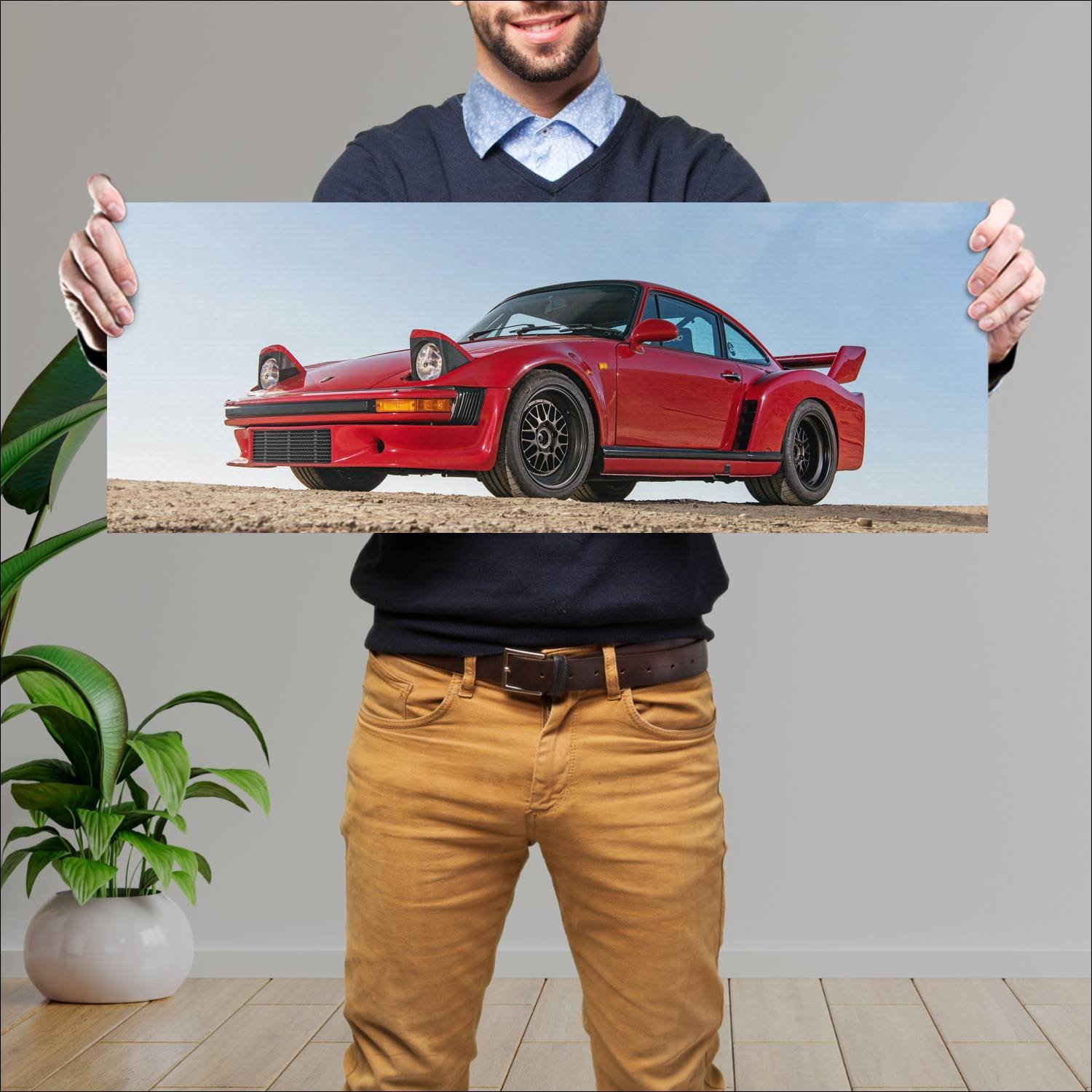 Cuadro grande 30x80cm 1984 ruf 935 rsr auto 169 Porsche