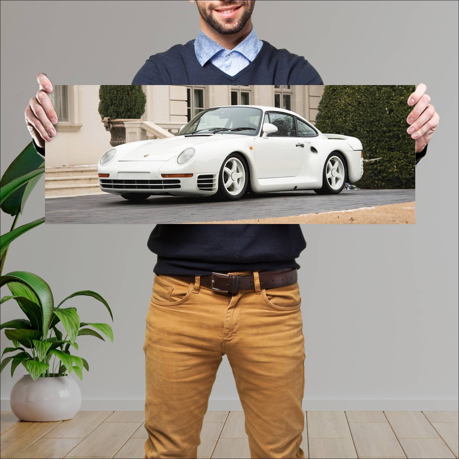 Cuadro grande 30x80cm 1985 porsche 959 prototype 5 173 Porsche