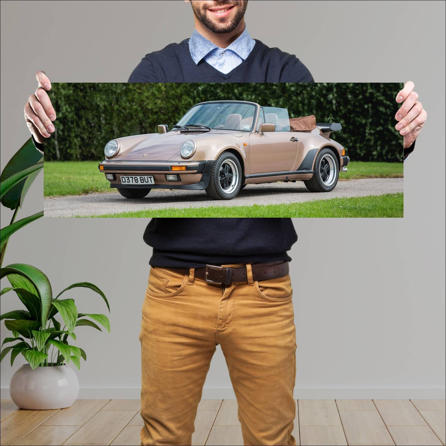 Cuadro grande 30x80cm 1986 porsche 911 carrera cab 175 Porsche