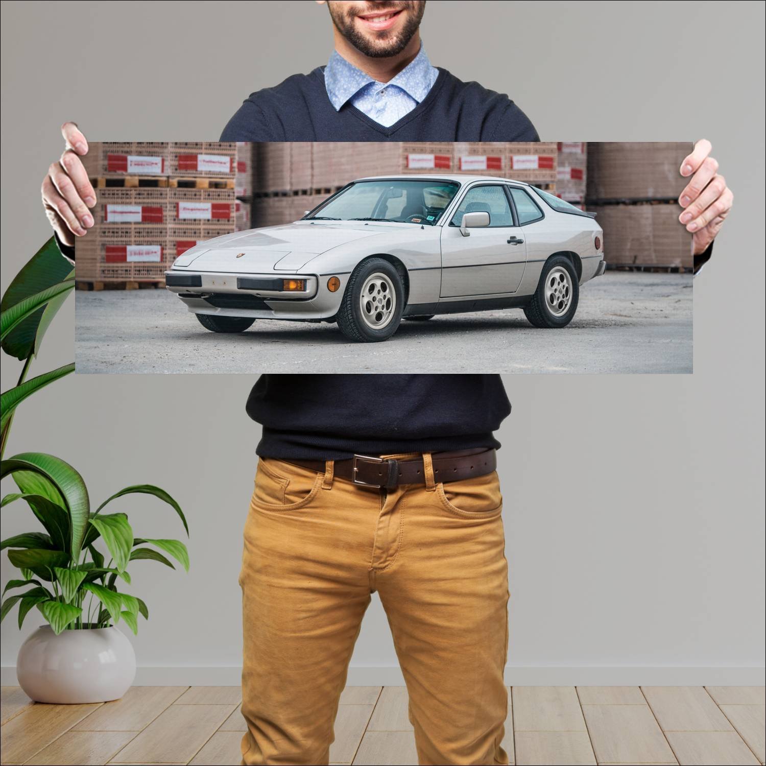 Cuadro grande 30x80cm 1986 porsche 924 s us auto 186 Porsche