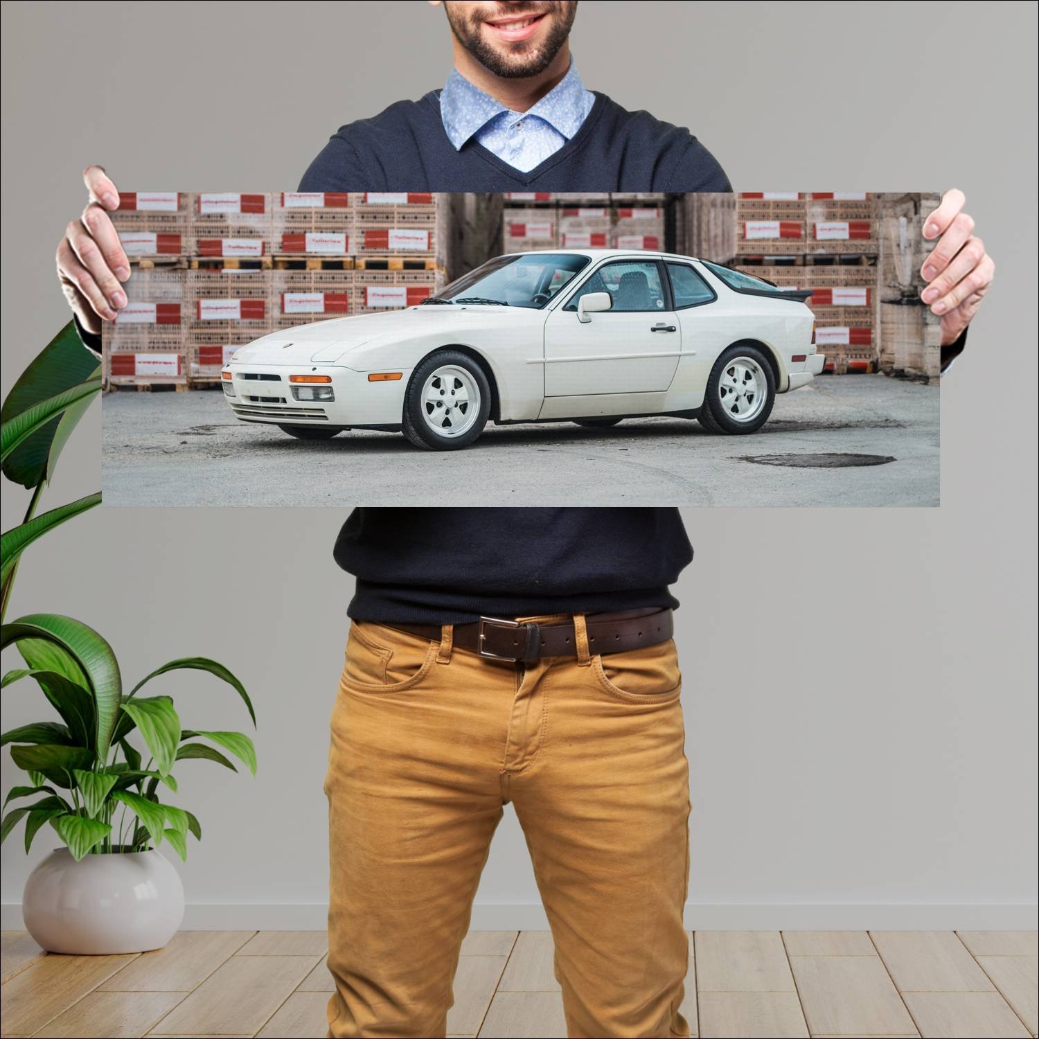 Cuadro grande 30x80cm 1986 porsche 944 turbo us 63 188 Porsche