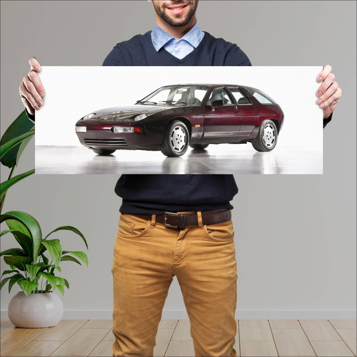Cuadro grande 30x80cm 1987 porsche 928 study h50 5 195 Porsche