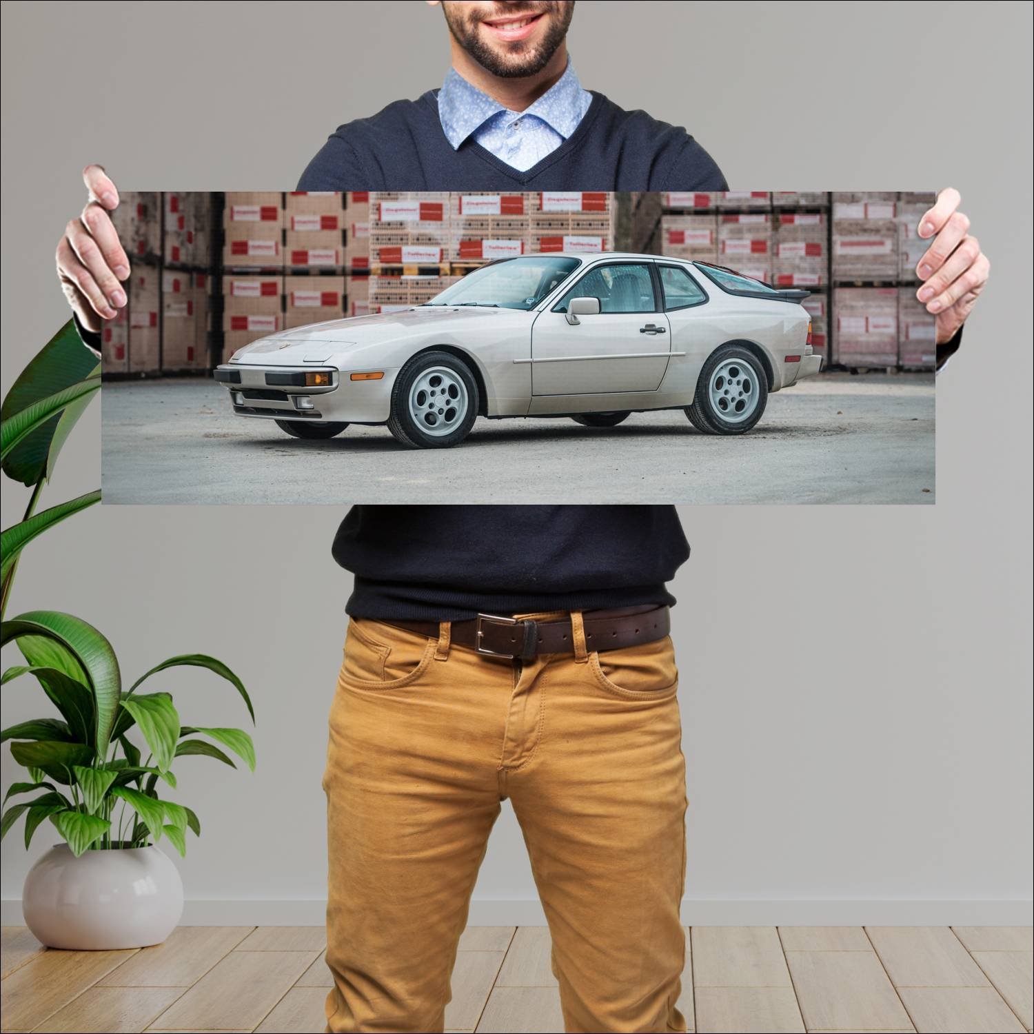 Cuadro grande 30x80cm 1987 porsche 944 s special e 196 Porsche