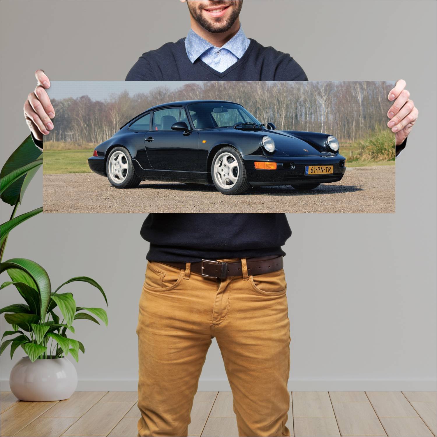 Cuadro grande 30x80cm 1991 porsche 911 carrera rs 237 Porsche
