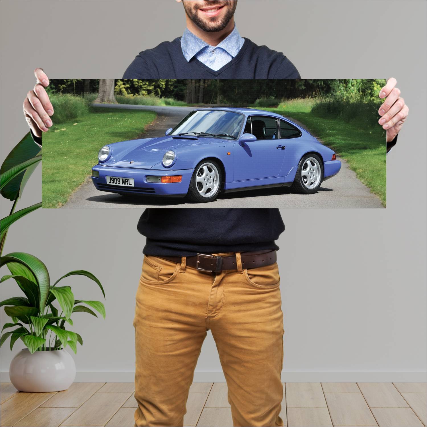 Cuadro grande 30x80cm 1991 porsche 911 carrera rs 240 Porsche