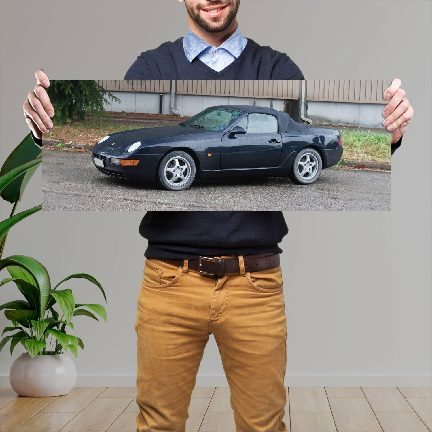 Cuadro grande 30x80cm 1991 porsche 968 cabriolet 5 247 Porsche