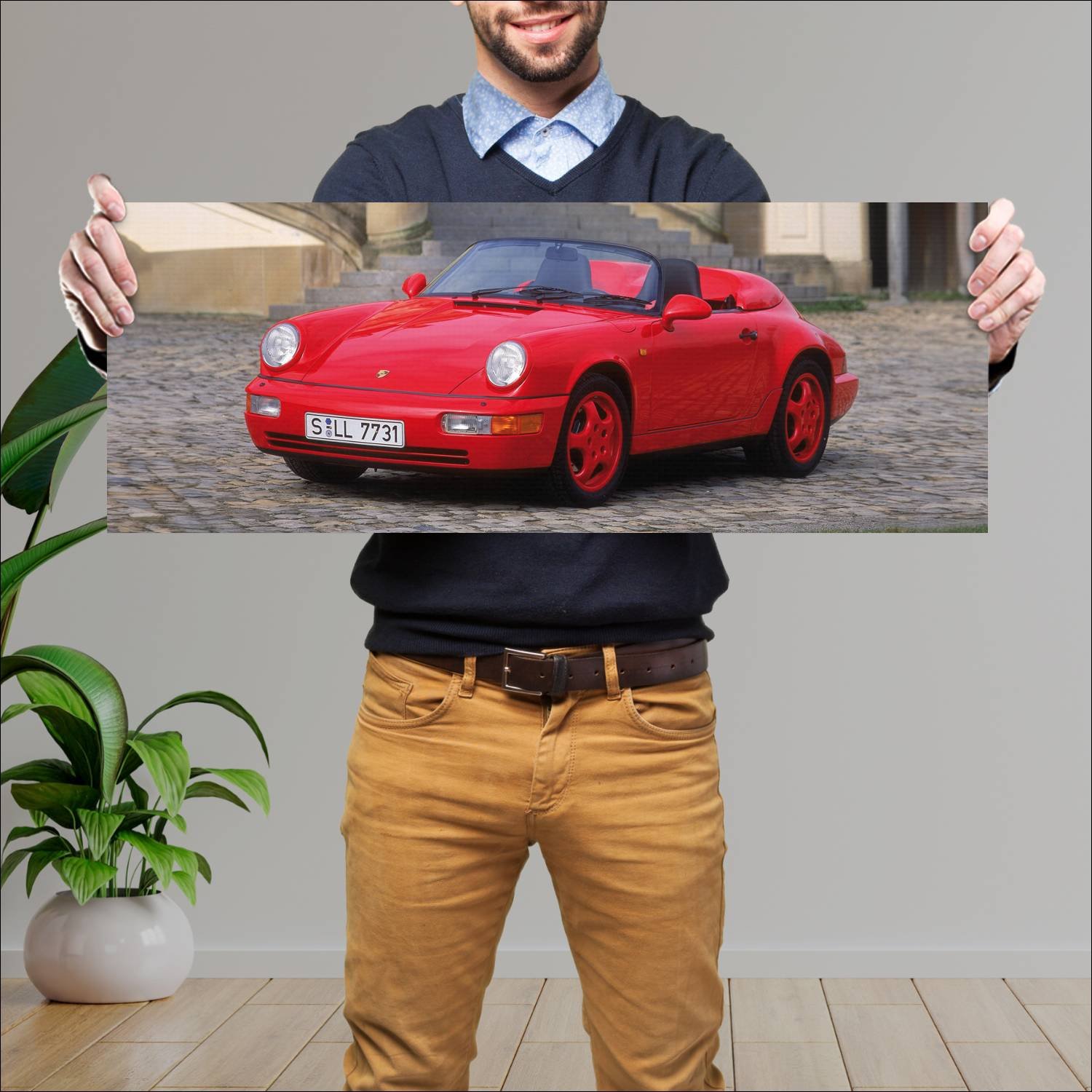 Cuadro grande 30x80cm 1992 porsche 911 speedster 5 250 Porsche
