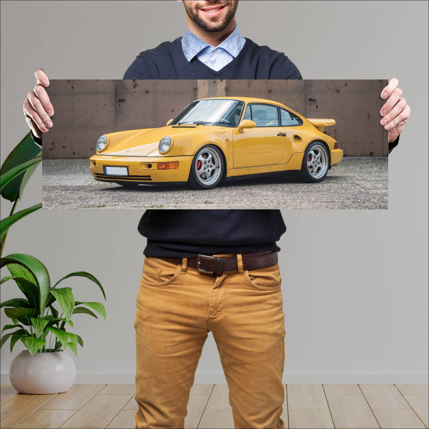 Cuadro grande 30x80cm 1992 porsche 911 turbo s lig 252 Porsche
