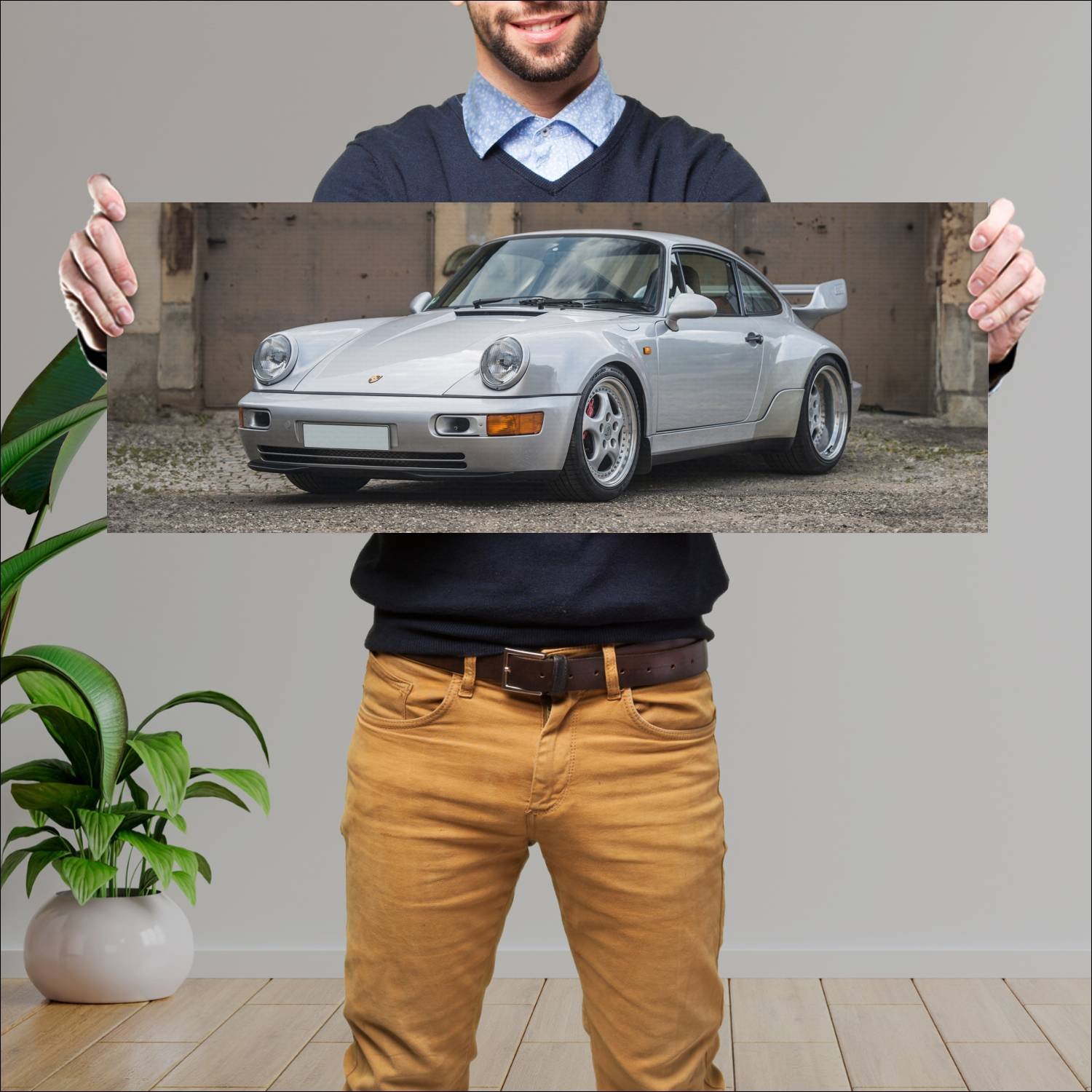 Cuadro grande 30x80cm 1993 porsche 911 carrera rs 259 Porsche