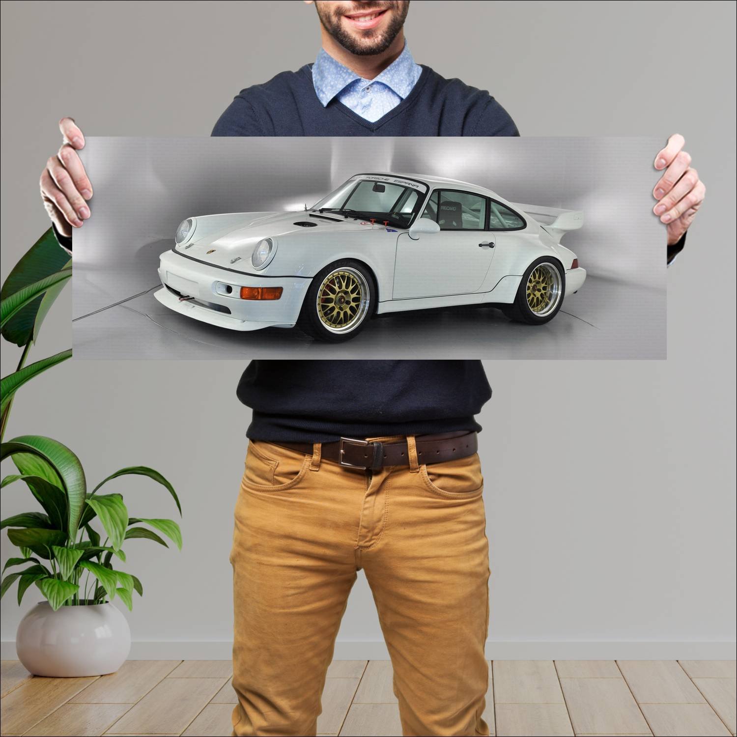Cuadro grande 30x80cm 1993 porsche 911 carrera rsr 260 Porsche