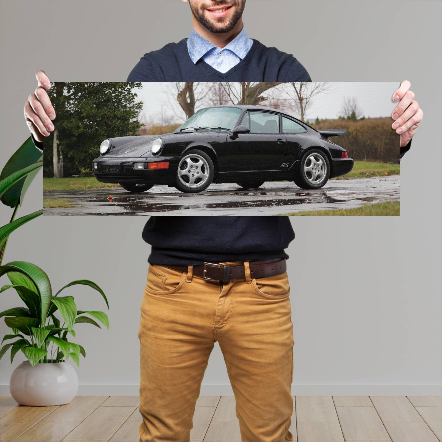 Cuadro grande 30x80cm 1993 porsche 911 rs america 265 Porsche