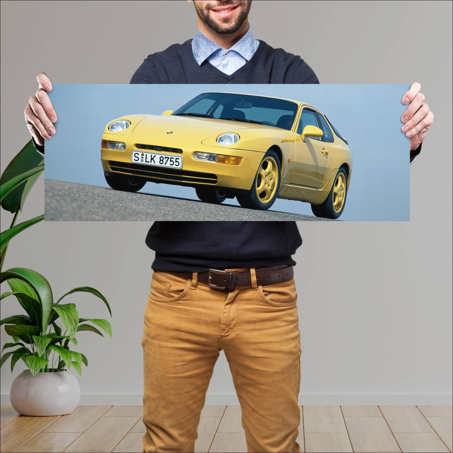 Cuadro grande 30x80cm 1993 porsche 968 clubsport 5 268 Porsche