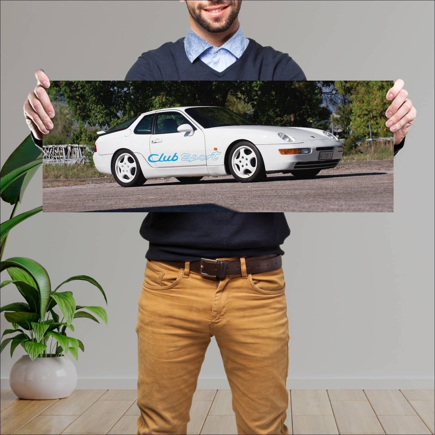 Cuadro grande 30x80cm 1993 porsche 968 clubsport 5 269 Porsche