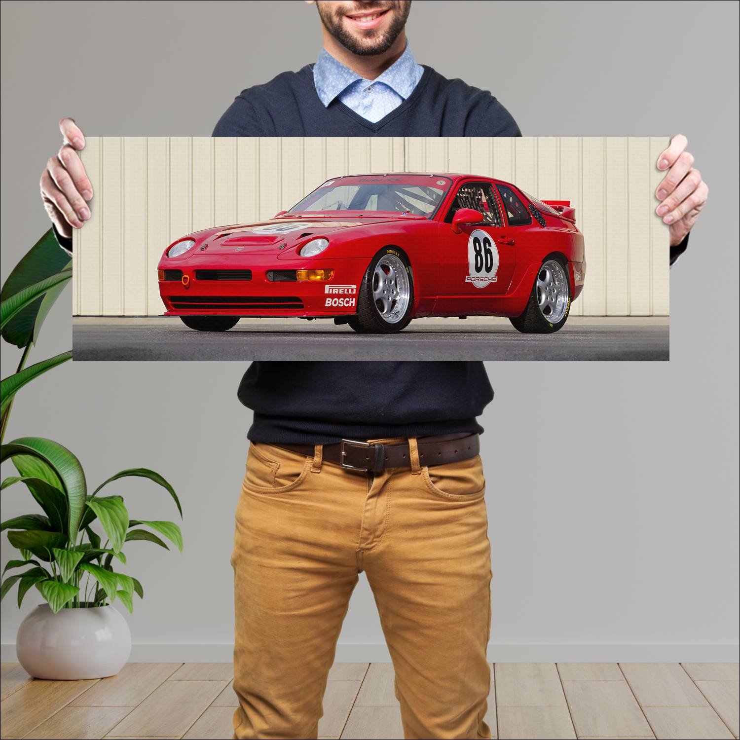 Cuadro grande 30x80cm 1993 porsche 968 turbo rs 49 270 Porsche