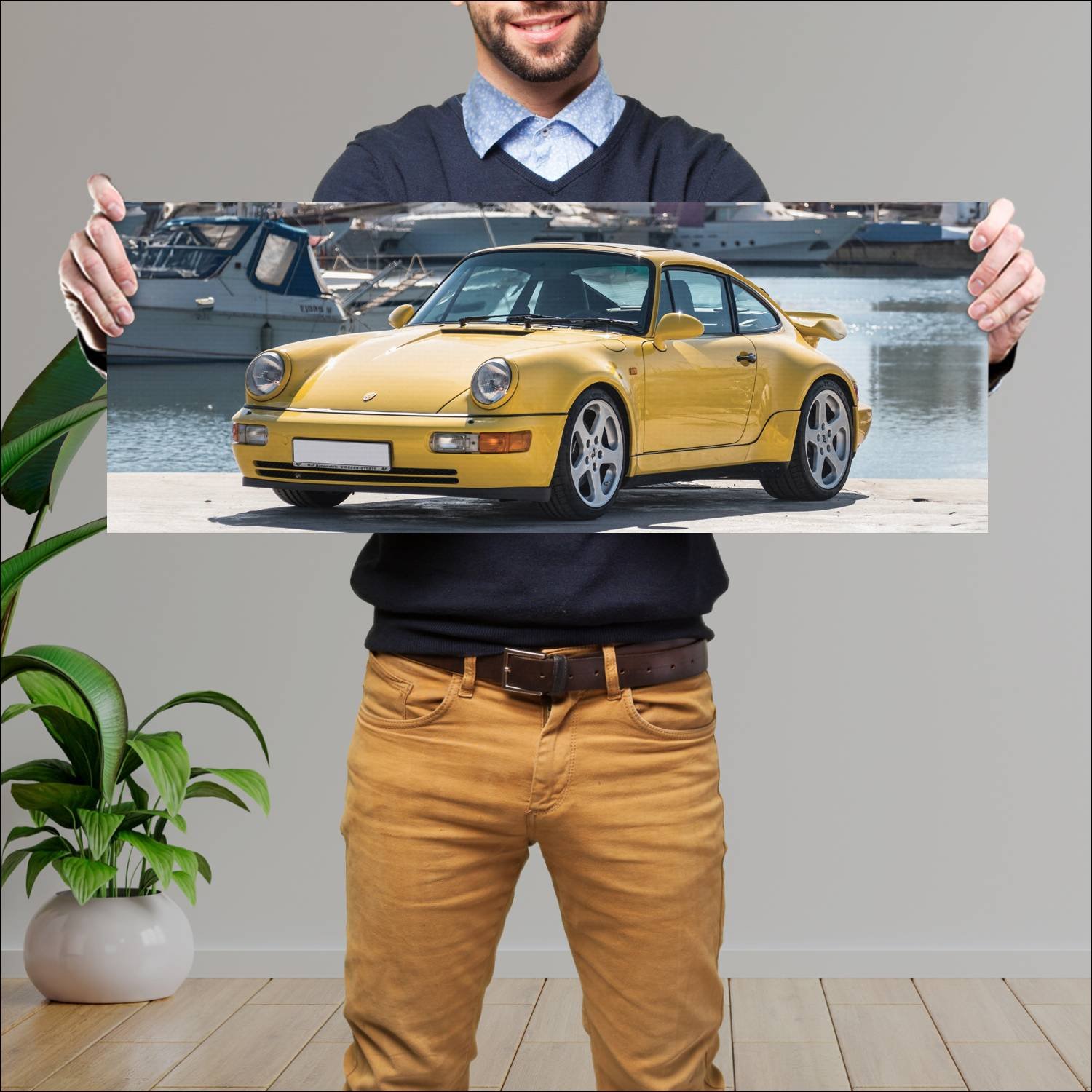 Cuadro grande 30x80cm 1993 ruf rct evo auto 275 Porsche
