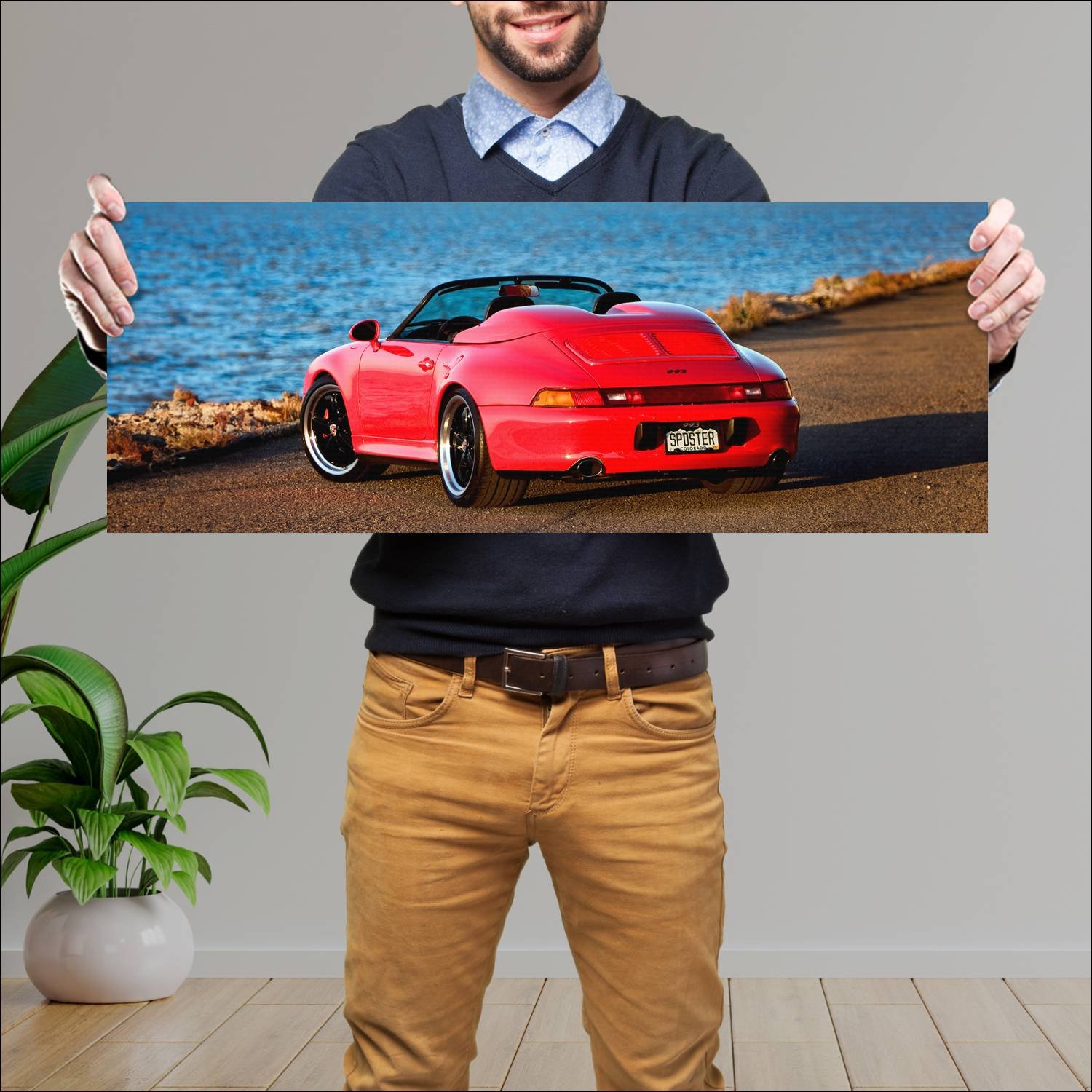 Cuadro grande 30x80cm 1995 porsche 993 speedster 4 299 Porsche