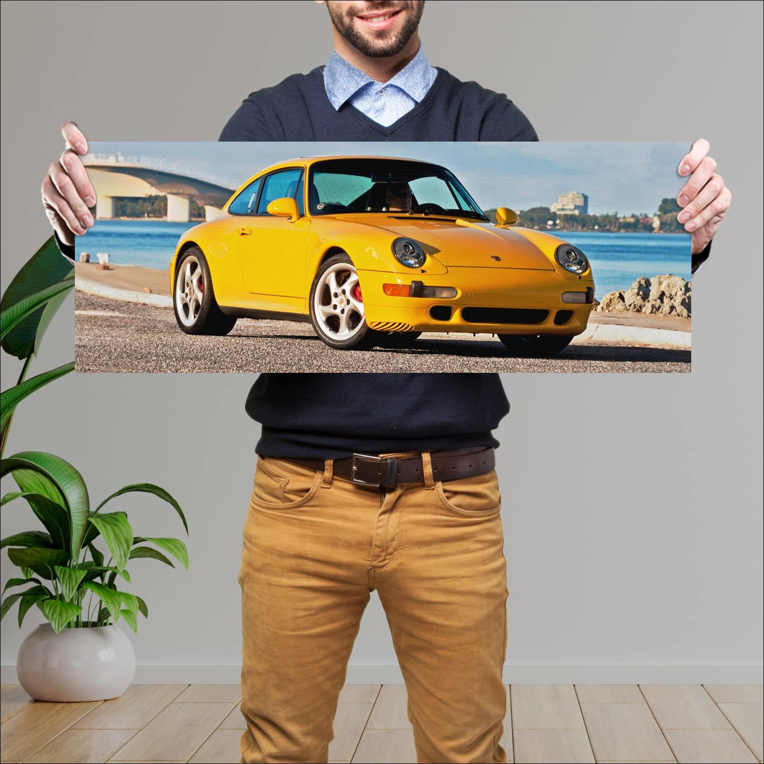 Cuadro grande 30x80cm 1996 porsche 911 carrera s u 304 Porsche